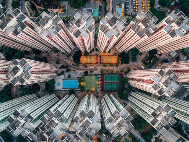 Tài chính - Bất động sản - Những tòa cao ốc Hồng Kông nhìn từ trên... trời