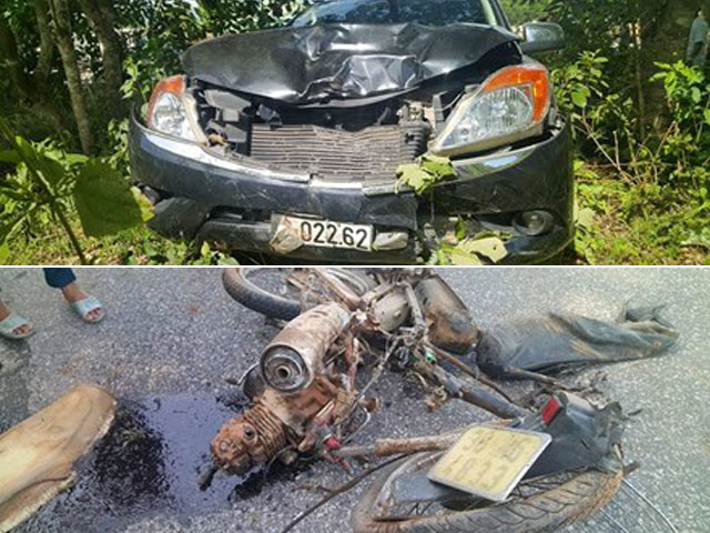 Tin tức trong ngày - Xe bán tải đâm xe máy văng 30m, 2 nữ sinh thương vong