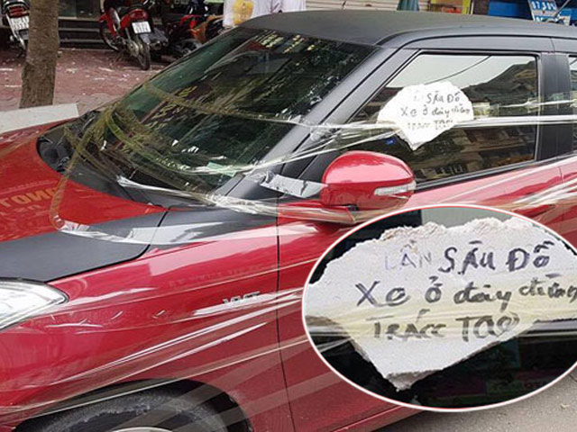 Tin tức trong ngày - Người dán chữ “Lần sau đỗ xe ở đây đừng trách tao” có bị xử phạt?