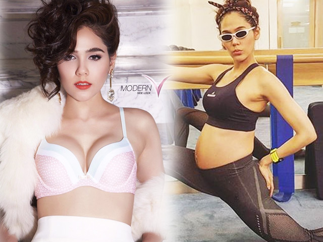 Bí quyết làm đẹp - Nữ hoàng nội y Thái "bầu vượt mặt" vẫn  gây sốc ở phòng tập