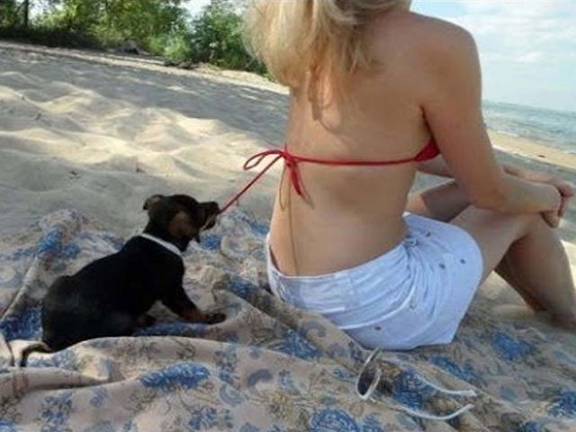 Đố vui - Thấy gái bị cởi trộm bikini, phải giả mù mới thoát?