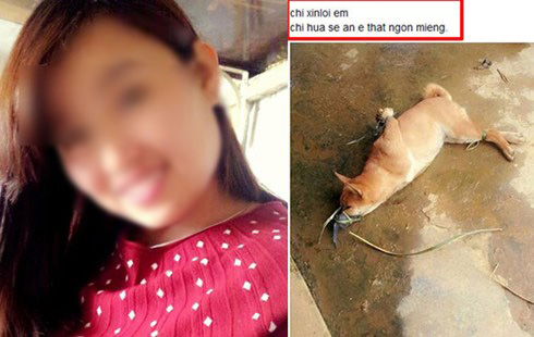 Bạn trẻ - Cuộc sống - Cô gái đăng ảnh giết chó ăn sinh nhật lên Facebook gây xôn xao dân mạng