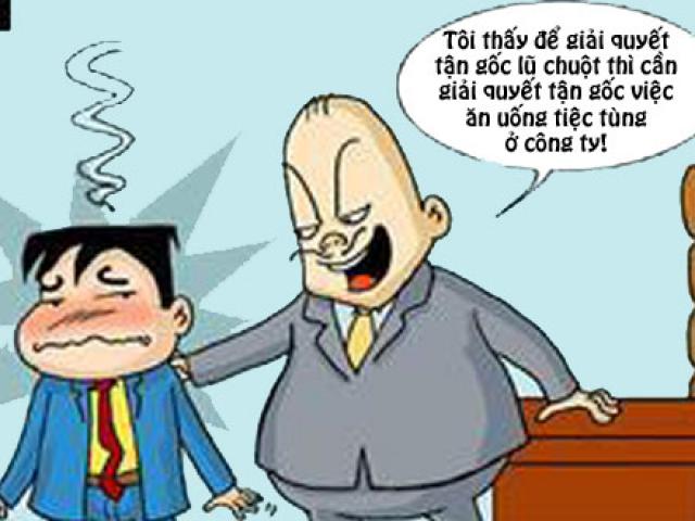 Cười 24h - Kiếp nhân viên: Sếp ơi có chuột!