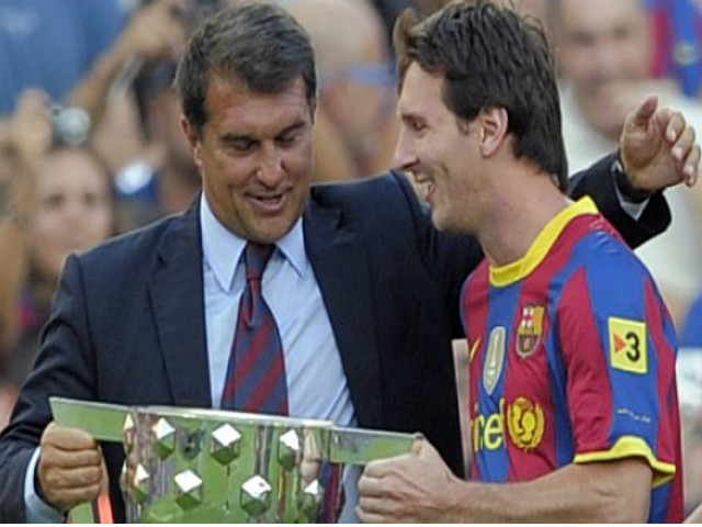 Bóng đá Tây Ban Nha - Bầu chủ tịch Barca: Messi hậu thuẫn Laporta