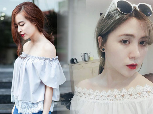 Thời trang công sở - Chọn mua áo hở vai ngọt ngào như Hoàng Thùy Linh