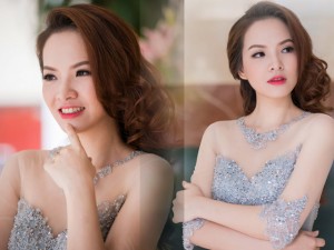 Xu hướng thời trang - Đan Lê đẹp hút hồn với váy xuyên thấu đính hạt