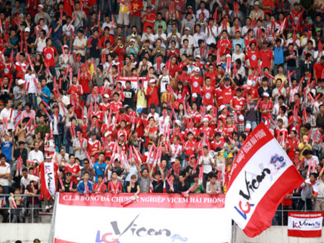 Bóng đá Việt Nam - CĐV Hải Phòng chờ "cháy hết mình" tại Hàng Đẫy