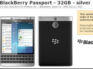 Điện thoại - Lộ ảnh Blackberry Passport bạc với thiết kế lạ mắt