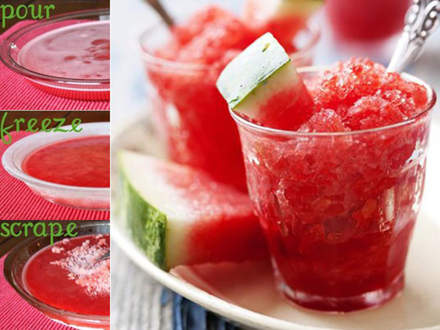 Ẩm thực - Cách làm đá bào dưa hấu ngon miệng và bắt mắt