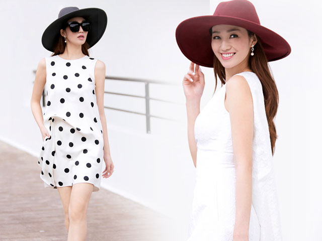 Người mẫu - Hoa hậu - Khánh My dịu dàng, nữ tính với họa tiết chấm bi