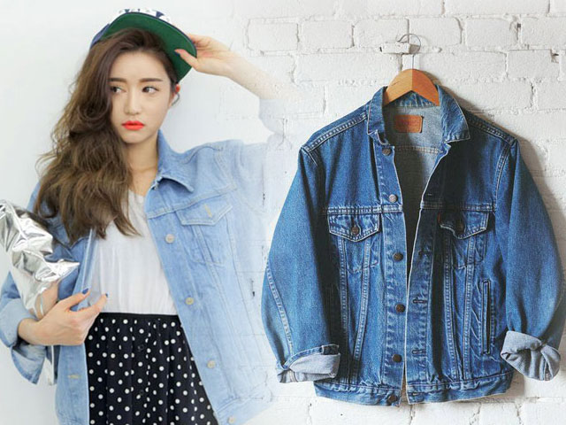 Thời trang công sở - Mua áo denim "quá khổ" giống gái Hàn với 180 ngàn