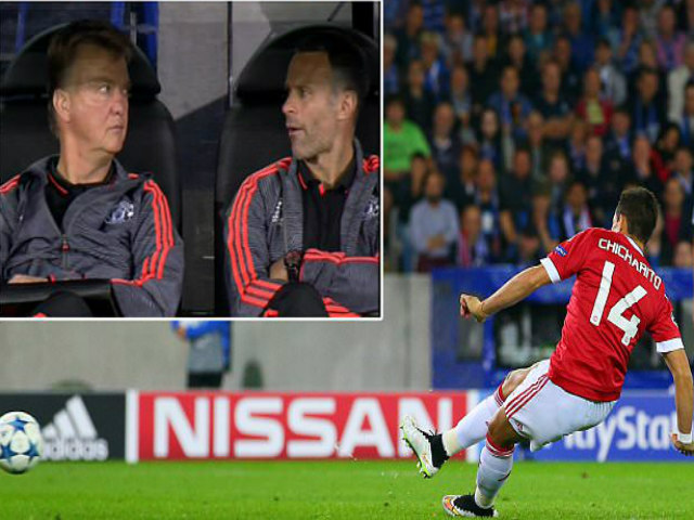 Bóng đá - Van Gaal đơ người khi Chicharito "trượt vỏ chuối"