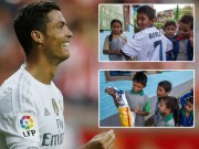 Bóng đá Tây Ban Nha - CR7 tặng quà fan nhí sống sót qua thiên tai ở Nepal