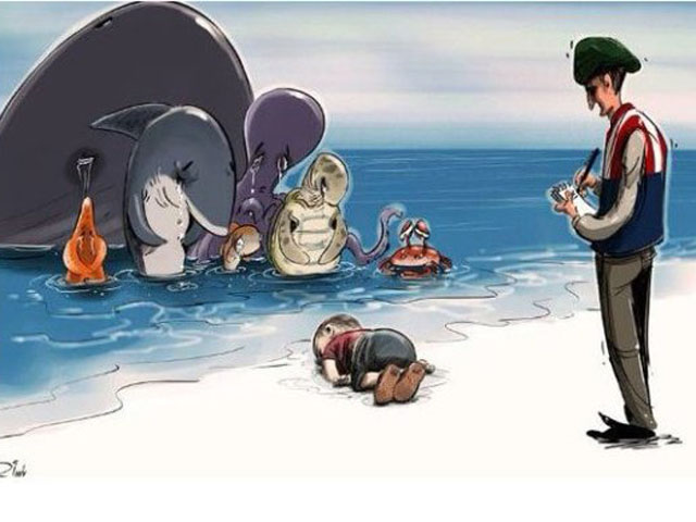 Tin tức trong ngày - Dân mạng xót thương bé trai Syria chết đuối, dạt vào bờ biển