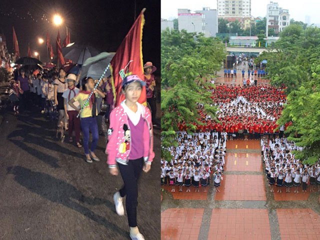 Giáo dục - du học - Nơi tập khai giảng, chỗ… đánh trống kêu gọi học sinh