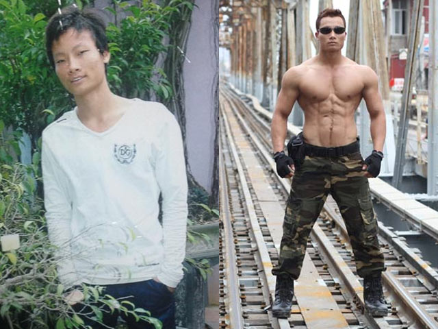 Bạn trẻ - Cuộc sống - 9X còi cọc trở thành lực sỹ sau 9 năm tập gym