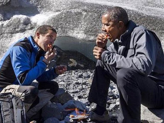 Tin tức trong ngày - Clip TT Obama ăn ngon lành phần cá hồi gấu Alaska ăn thừa