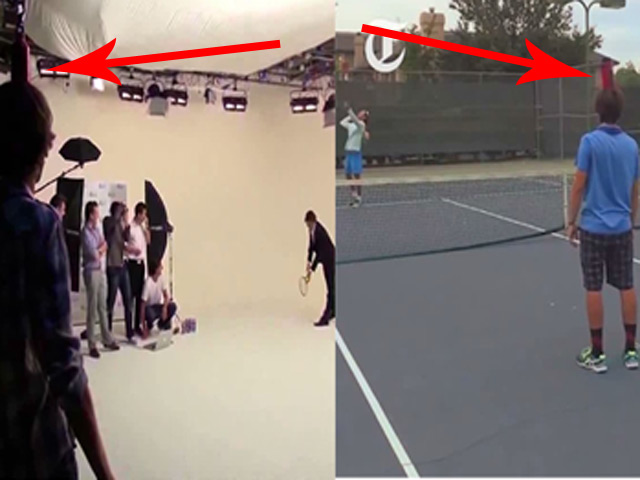 Thể thao - Tay vợt vô danh tái hiện "siêu phẩm Federer"