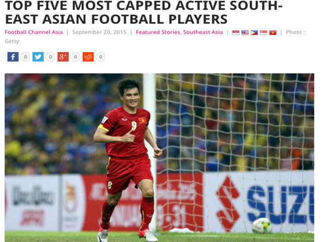 Bóng đá - Công Vinh lại được báo nước ngoài tôn vinh