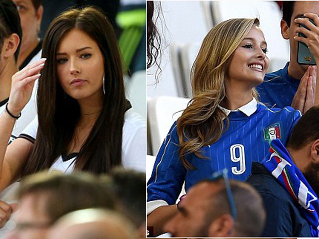 Thời trang - Bồ cầu thủ Ý xinh đẹp, "đè bẹp" fan Đức trên khán đài