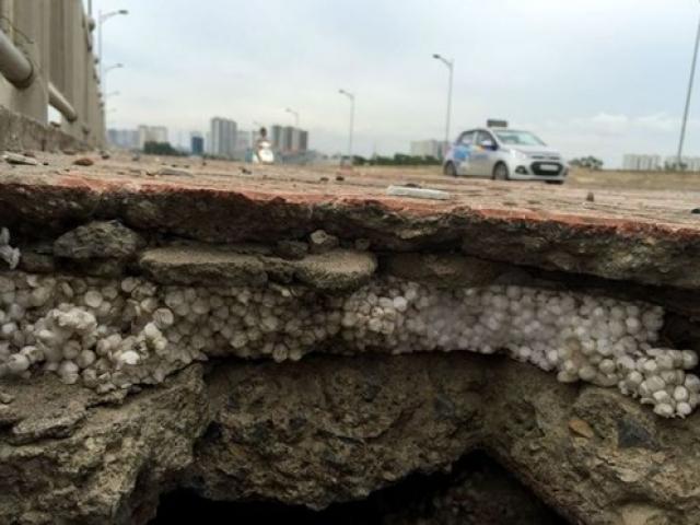 Bê tông cốt xốp ở cầu vượt đường sắt Hà Nội