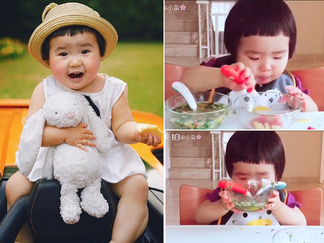 Bạn trẻ - Cuộc sống - Hết hồn với khả năng "cuồng ăn" của cô bé 2 tuổi