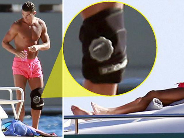 Bóng đá - Không về Real, Ronaldo “nẹp chân” tắm biển