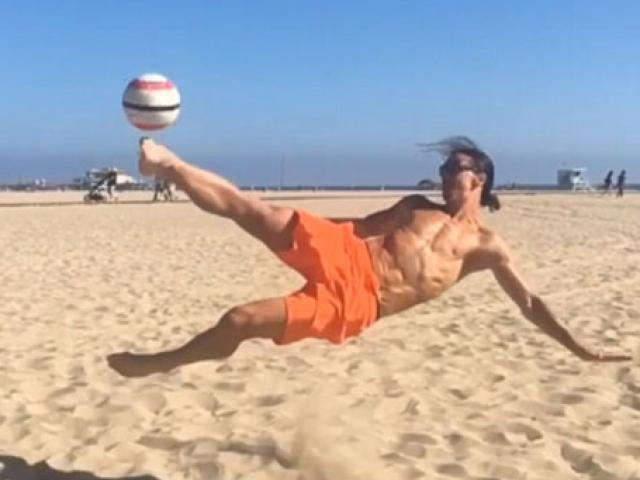 Bóng đá - Nghỉ hè, Ibra vẫn không quên luyện “tuyệt chiêu”