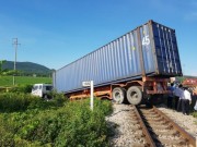 Tin tức trong ngày - Container “ngủ” trên đường ray, tàu hỏa chờ &quot;dài cổ&quot;