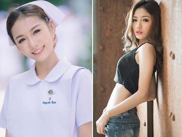 Bạn trẻ - Cuộc sống - Nữ y tá xinh đẹp nhất Thái Lan "đốn tim" dân mạng