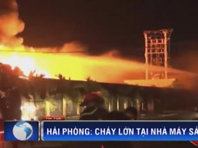 Video An ninh - Cháy kinh hoàng ở xưởng sản xuất nến Hải Phòng