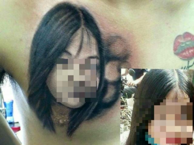 Bạn trẻ - Cuộc sống - Xăm chân dung bạn gái lên người gây tranh cãi
