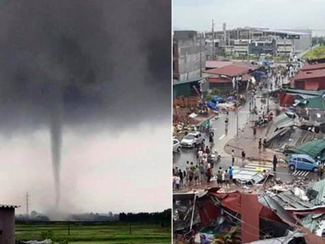 Tin tức trong ngày - Clip: Vòi rồng cuốn bay nhà ở Bắc Ninh