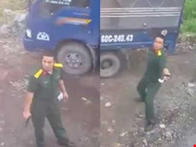 Tin tức trong ngày - Điều tra clip quân nhân rút súng phát tán trên mạng