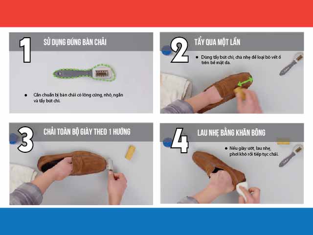 Bí quyết mặc đẹp - 6 bước làm sạch giày da lộn chị em nên biết