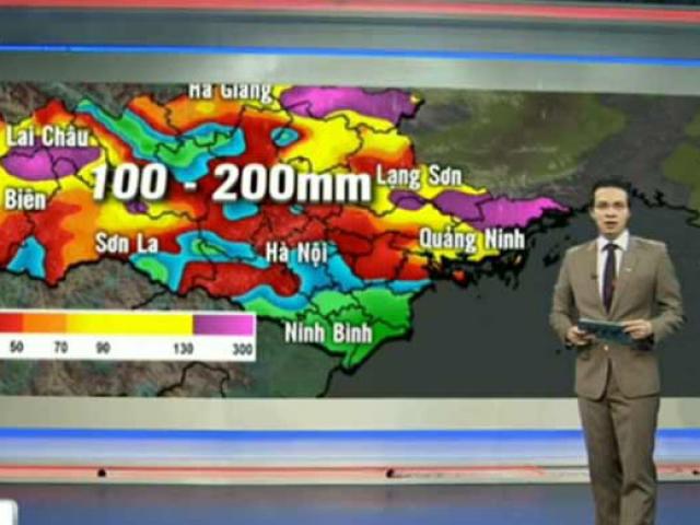 Tin tức trong ngày - Dự báo thời tiết VTV 3/8: Mưa lớn bao phủ toàn Bắc Bộ