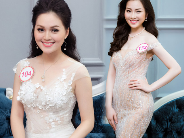 Người mẫu - Hoa hậu - Hoa hậu VN: Thí sinh gợi cảm với đầm ôm sát, xẻ tà