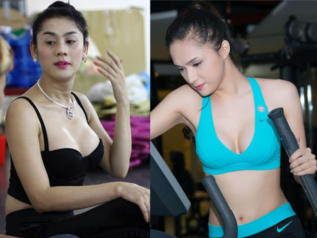Bỏng mắt ngắm Hương Giang, Lâm Chi Khanh tập gym