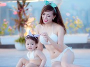 Bạn trẻ - Cuộc sống - Hot girl Mai Thỏ khoe dáng nõn nà bên con gái