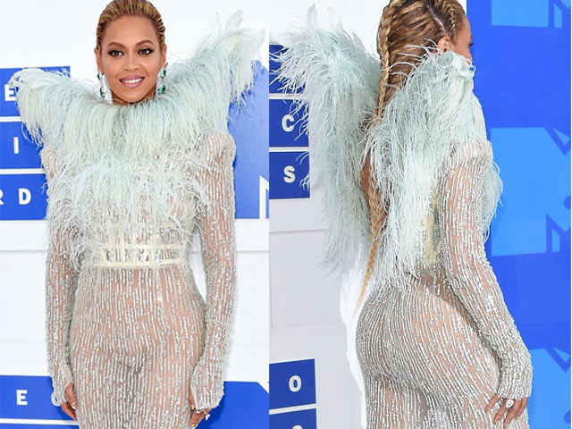 Beyonce nổi nhất thảm đỏ VMA với váy mỏng như sương