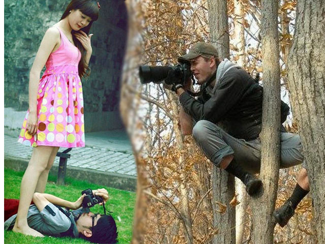 Tranh vui - Hình ảnh "xả thân vì nghệ thuật" của nhiếp ảnh gia