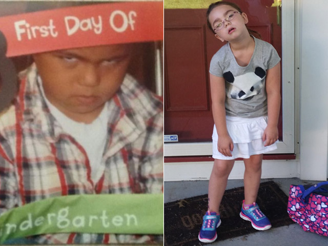 Tranh vui - Hài hước với hình ảnh ngày đầu tiên đi học của bé