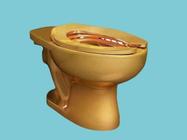 Mỹ: Lắp bồn cầu vàng nguyên khối trong toilet công cộng