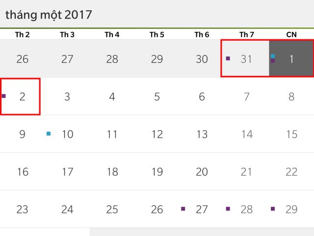 Tin tức trong ngày - Tết Dương lịch 2017, người lao động được nghỉ mấy ngày?