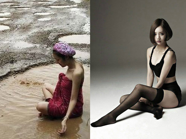 Người mẫu - Hoa hậu - Ngắm dung nhan người mẫu Thái Lan tắm bùn trong ổ gà