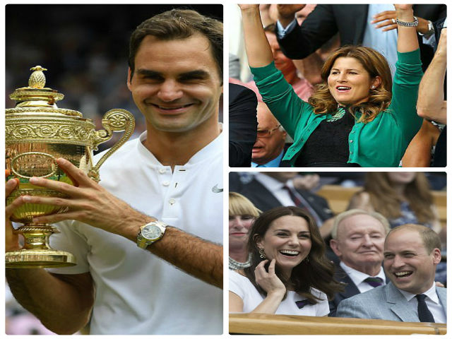 Thể thao - Vô địch Wimbledon: VUA Federer ôm hôn người đẹp Mirka thắm thiết