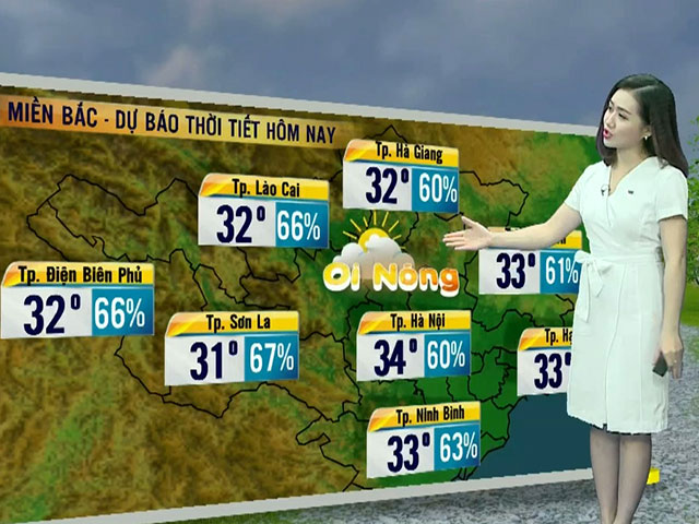 Tin tức trong ngày - Dự báo thời tiết VTV 23/7: Bắc Bộ oi nóng, Nam Bộ có mưa dông diện rộng