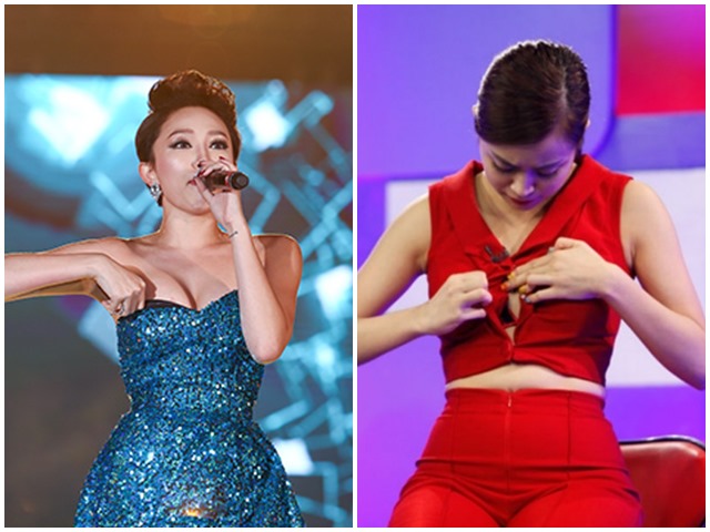 Người mẫu - Hoa hậu - Hoàng Thùy Linh, Tóc Tiên lo sợ vì ham diện váy khoe vòng một