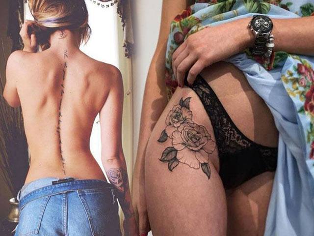 Làm đẹp - Những hình xăm chỗ "hiểm" của chị em khiến phái mạnh mê mệt