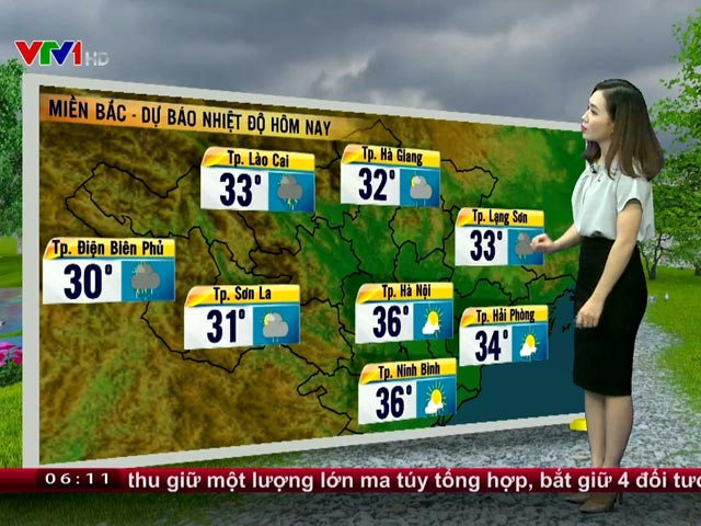 Tin tức trong ngày - Dự báo thời tiết VTV 10/8: Nắng nóng ở Bắc Bộ giảm dần